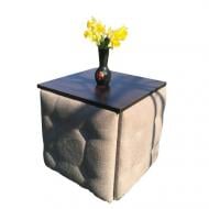 Пуф-трансформер 5 в 1 из рогожки 490х490 мм светло-коричневый (5-5о)