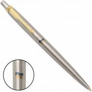 Ручка кулькова Parker Jotter Stainless Steel GT BP Прапор жовто-синій 16032_T008c2