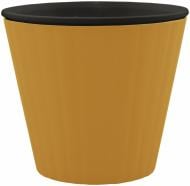 Горшок пластиковый Алеана Ибис 15,7х13,0 см круглый 1,7 л бронзовый с черным (114034)