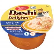 Лакомство для котов INABA DASHI Delights измельченная курица с тунцом в бульоне 70 г Лакомство для котов INABA DASHI Delights измельченная курица с тунцом в бульоне 70 г
