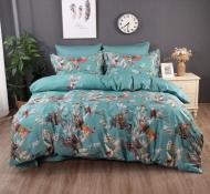 Комплект постільної білизни сімейний YH-1259 блакитний Word of Dream Комплект постільної білизни сімейний YH-1259 блакитний Word of Dream