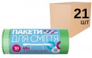 Мешки для мусора с затяжками Добра господарочка 21 рулон по 30 шт. крепкие 45 л