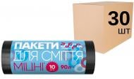 Мішки для побутового сміття Добра господарочка 30 рулонів по 10 шт. міцні 90 л