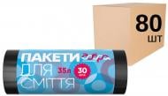 Мішки для побутового сміття Добра господарочка 80 рулонів по 30 шт. стандартні 35 л