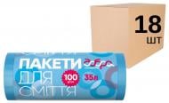 Мішки для побутового сміття Добра господарочка 18 рулонів по 100 шт. стандартні 35 л