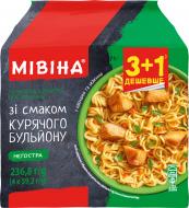 Вермишель Мівіна со вкусом со вкусом куриного бульона с овощами и зеленью негостра 4х59,2г