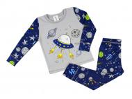 Пижама детская для мальчика Luna Kids Космос р.98-104 синий с рисунком