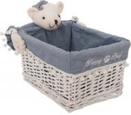 Корзина плетеная с текстилем детский 28x22x16 см JMA16-19TK-4