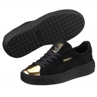 Кросівки жіночі демісезонні Puma Suede Platform Gold 36222202 р.38,5 чорні