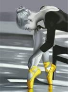 Полотно на картоні з контуром Жовті пуанти 30x40 см Rosa Start