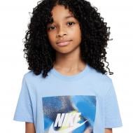 Футболка унисекс Nike Sportswear р.140/146 голубой HM5663-422