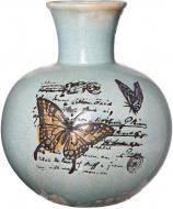 Ваза керамическая Бабочка 23 см 23 см голубая HG02734F0-H7634 Ваза керамическая Бабочка 23 см 23 см голубая HG02734F0-H7634