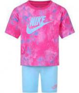 Комплект дитячого одягу Nike BOXY TEE & BIKE SHORT 36L658-BJB р.6 рожевий