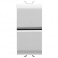 Механизм выключателя кнопочный одноклавишный Gewiss Chorusmart без подсветки глянцевый белый GW10141