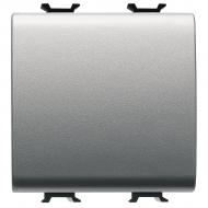 Механизм выключателя кнопочный одноклавишный Gewiss Chorusmart без подсветки титан GW14171