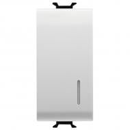 Механизм выключателя кнопочный одноклавишный Gewiss Chorusmart с подсветкой глянцевый белый GW10002