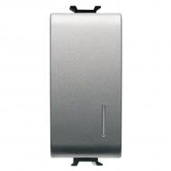 Механизм выключателя кнопочный одноклавишный Gewiss Chorusmart с подсветкой титан GW14002