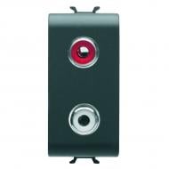 Механизм розетки акустическая без заземления Gewiss Chorusmart черный GW12453