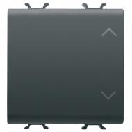 Механизм выключателя кнопочный одноклавишный Gewiss Chorusmart без подсветки черный GW12123