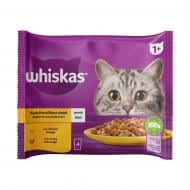 Корм вологий для котів Whiskas з куркой, з індичкою в желе 4х85
