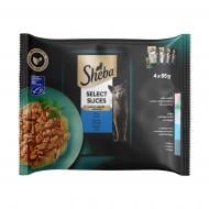 Корм вологий для котів Sheba рибне асорті в соусі 4х85 г Корм вологий для котів Sheba рибне асорті в соусі 4х85 г