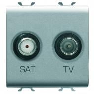Механизм розетки TV+SAT без заземления Gewiss Chorusmart TV+SAT без з/к GEWISS титан GW14383