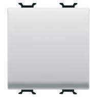 Механизм выключателя кнопочный одноклавишный Gewiss Chorusmart без подсветки глянцевый белый GW10031