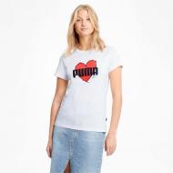 Футболка Puma HEART TEE 58789702 р.M белый Футболка Puma HEART TEE 58789702 р.M белый