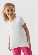 Футболка 4F TSHIRT FNK F433 4FJAW23TFTSF433-10S р.146/152 белый