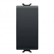 Механизм выключателя проходной одноклавишный Gewiss Chorusmart без подсветки черный GW12051