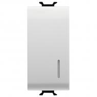 Механизм выключателя проходной одноклавишный Gewiss Chorusmart с подсветкой глянцевый белый GW10052