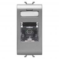 Механизм розетки телефонная без заземления Gewiss Chorusmart TF без з/к титан титан GW14401