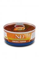 Корм влажный для котов Farmina N&D Grain Free PUMPKIN VENISON ADULT с тыквой и олениной 70 г