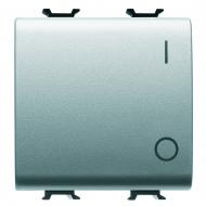 Механизм выключателя кнопочный одноклавишный Gewiss Chorusmart без подсветки титан GW14034