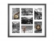 Фоторамка с паспарту с оргстеклом SvitArt FKP-7-1913-6A 7 фото 10x15 см антрацит Фоторамка с паспарту с оргстеклом SvitArt FKP-7-1913-6A 7 фото 10x15 см антрацит