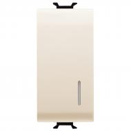 Механизм выключателя проходной одноклавишный Gewiss Chorusmart с подсветкой слоновая кость GW11052