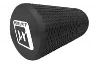 Масажний ролик EasyFit Foam Roller 30 см чорний