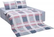 Комплект постельного белья Бристоль 2,0 бело-красно-синий UP! (Underprice)