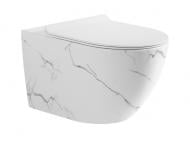 Унитаз подвесной Mixxen Stone Tornado белый мрамор MXJI0840MR-Q