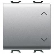 Механизм выключателя кнопочный одноклавишный Gewiss Chorusmart без подсветки титан GW14123