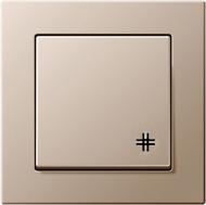 Выключатель перекрестный одноклавишный Liregus Epsilon без подсветки шампань IPK6 10-001-01 E/Ch