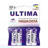 Батарейки лужні НАША СИЛА ULTIMA AA (пальчикові) 4 шт. (3128)