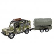 Игровой набор TechnoDrive 1:32 Land Rover Defender Mилитари (с прицепом) 520027.270