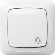 Кнопка кнопочный Liregus Alfa без подсветки белый IESJ1 10-001-01 A/B