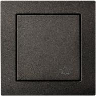 Кнопка кнопочный Liregus Epsilon без подсветки антрацит IESJ1 10-001-01 E/J