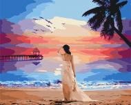 Картина по номерам Премиум Тропический рассвет PBS29454 40x50 см Brushme Картина по номерам Премиум Тропический рассвет PBS29454 40x50 см Brushme