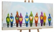 Картина на холсте Забавные птицы 70x140 см YS-Art