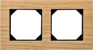 Рамка двухместная Liregus Epsilon универсальная натуральный дуб K14-245-02 E/OW