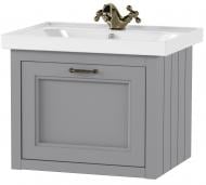 Тумба подвесная Aqua Rodos Waterford с умывальником Frame 60 см серый мат