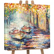 Картина на холсте Осенний причал 90x90 см YS-Art